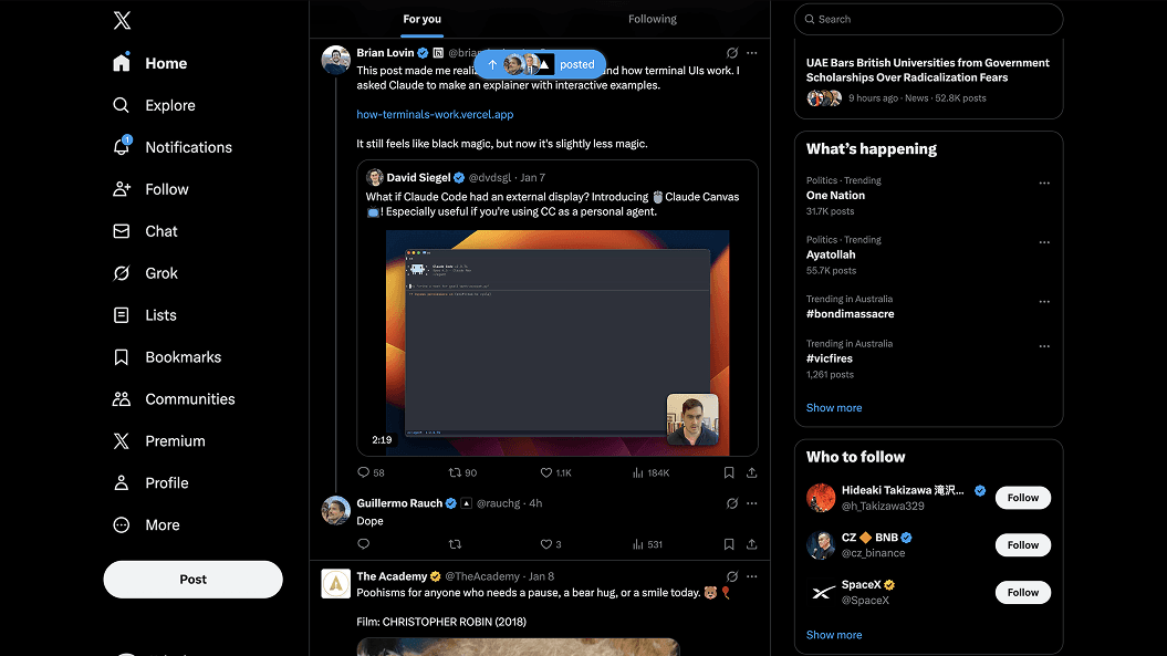 Application feed preview
